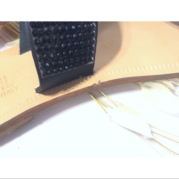 BAHIA Rhinestone Leather Strap Sandals - Picture 3 of 5